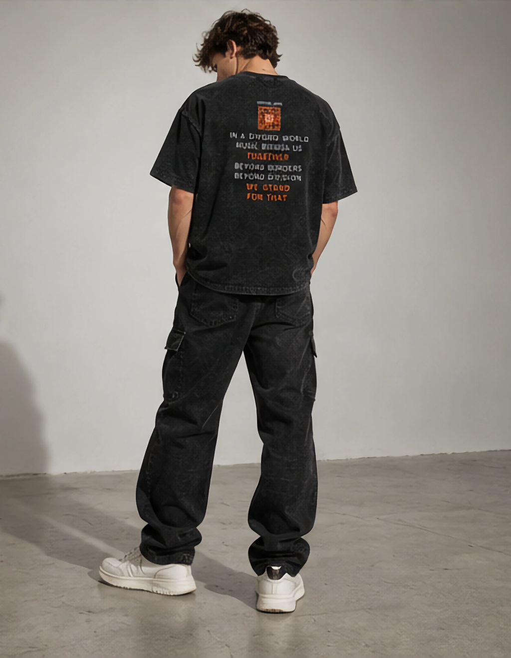 Snow washed oversized t-shirt