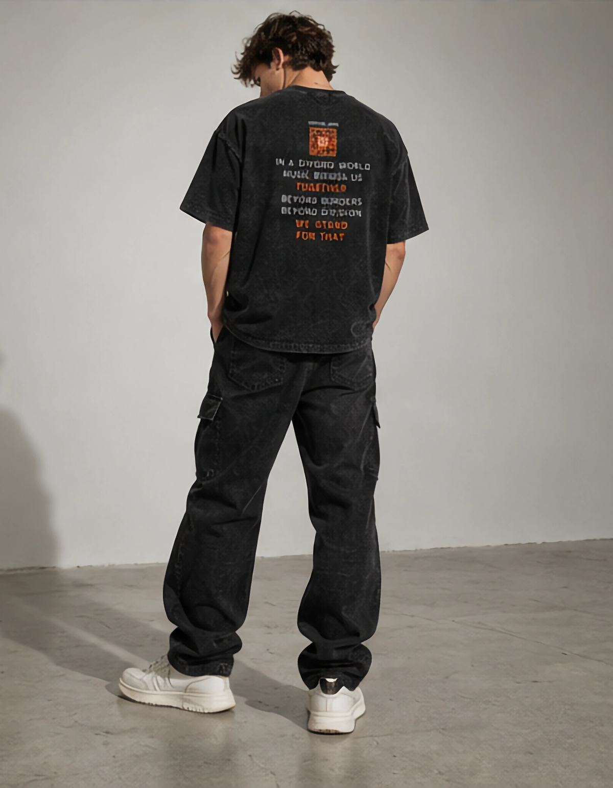 Snow washed oversized t-shirt